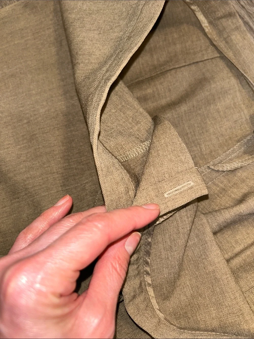 Ann Taylor Stretch Wool Blend Tan Beige Straight Leg Dress Pants Size 10 - Picture 6 of 9